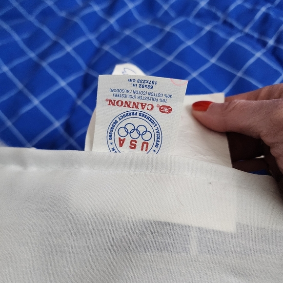 OLYMPIC x CANNON x VINTAGE Bed Quilt Blanket bright NWOT 62in x 92in (twin) - Picture 3 of 4